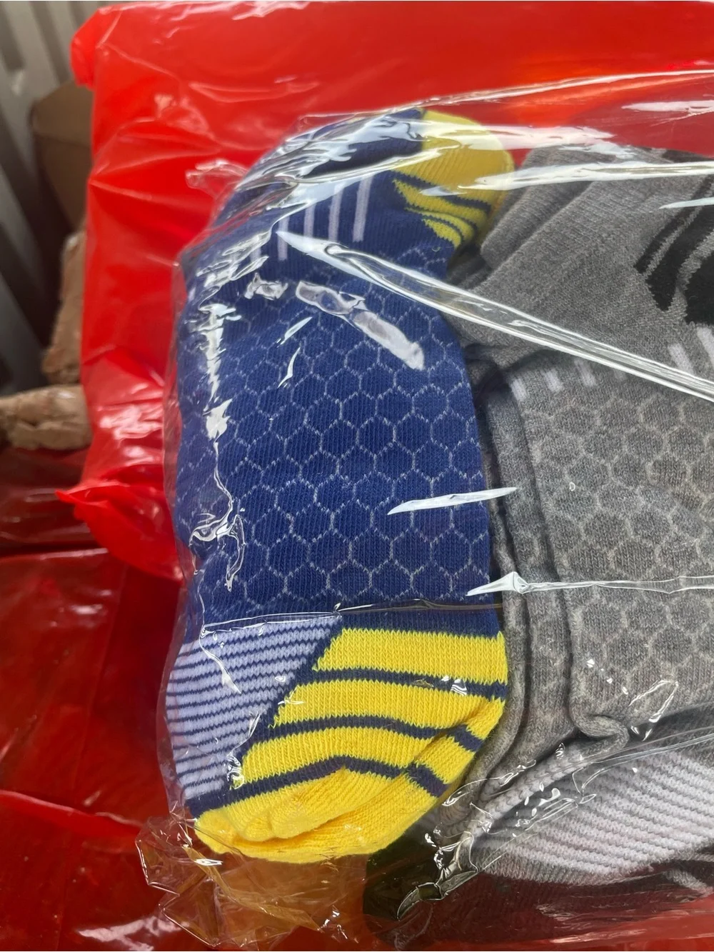 Men's Crew Socks - Mixed Gray, Black & Blue Pack